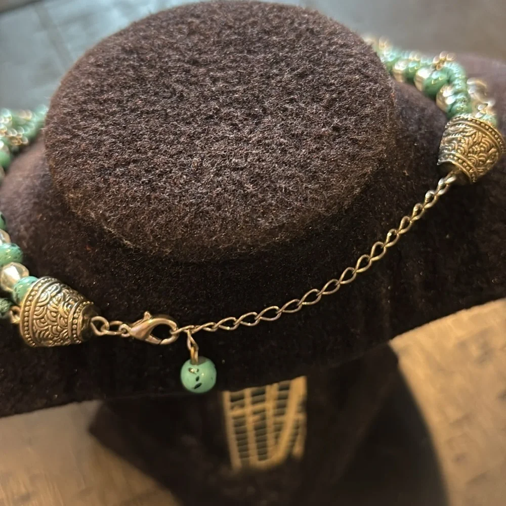 Multichain Layeted Turquoise Beaded Boho Western Necklace​